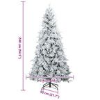 Árbol de Navidad artificial plegable cubierto de nieve 240 cm