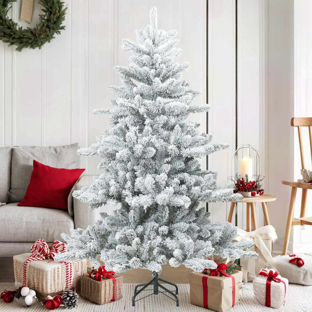 Árbol de Navidad artificial plegable cubierto de nieve 150 cm