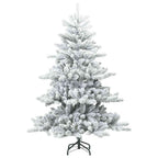 Árbol de Navidad artificial plegable cubierto de nieve 150 cm