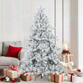 Árbol de Navidad artificial plegable cubierto de nieve 180 cm