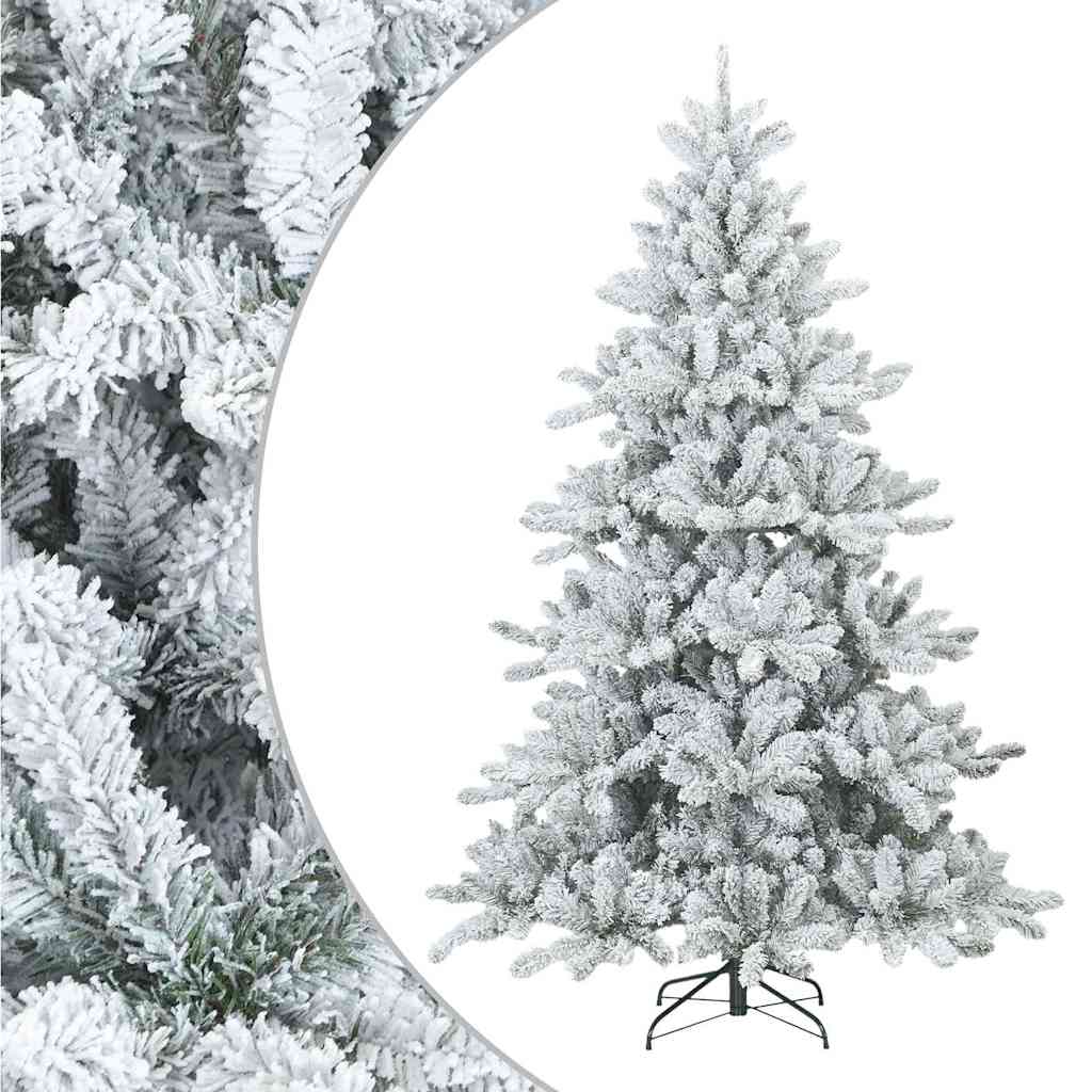 Árbol de Navidad artificial plegable cubierto de nieve 180 cm