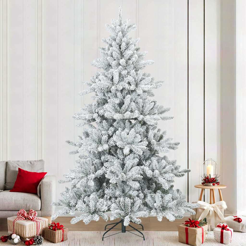 Árbol de Navidad artificial plegable cubierto de nieve 240 cm