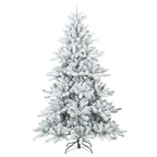 Árbol de Navidad artificial plegable cubierto de nieve 240 cm