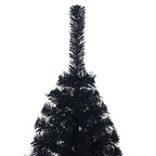 Árbol de Navidad Artificial Preiluminado Negro 120 cm PVC