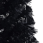 Árbol de Navidad Artificial Preiluminado Negro 120 cm PVC