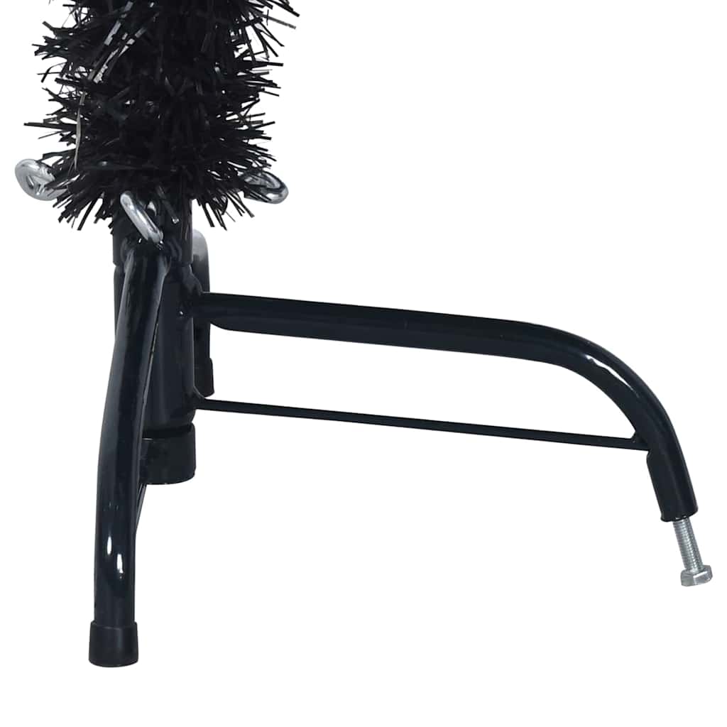 Árbol de Navidad Artificial Preiluminado Negro 120 cm PVC