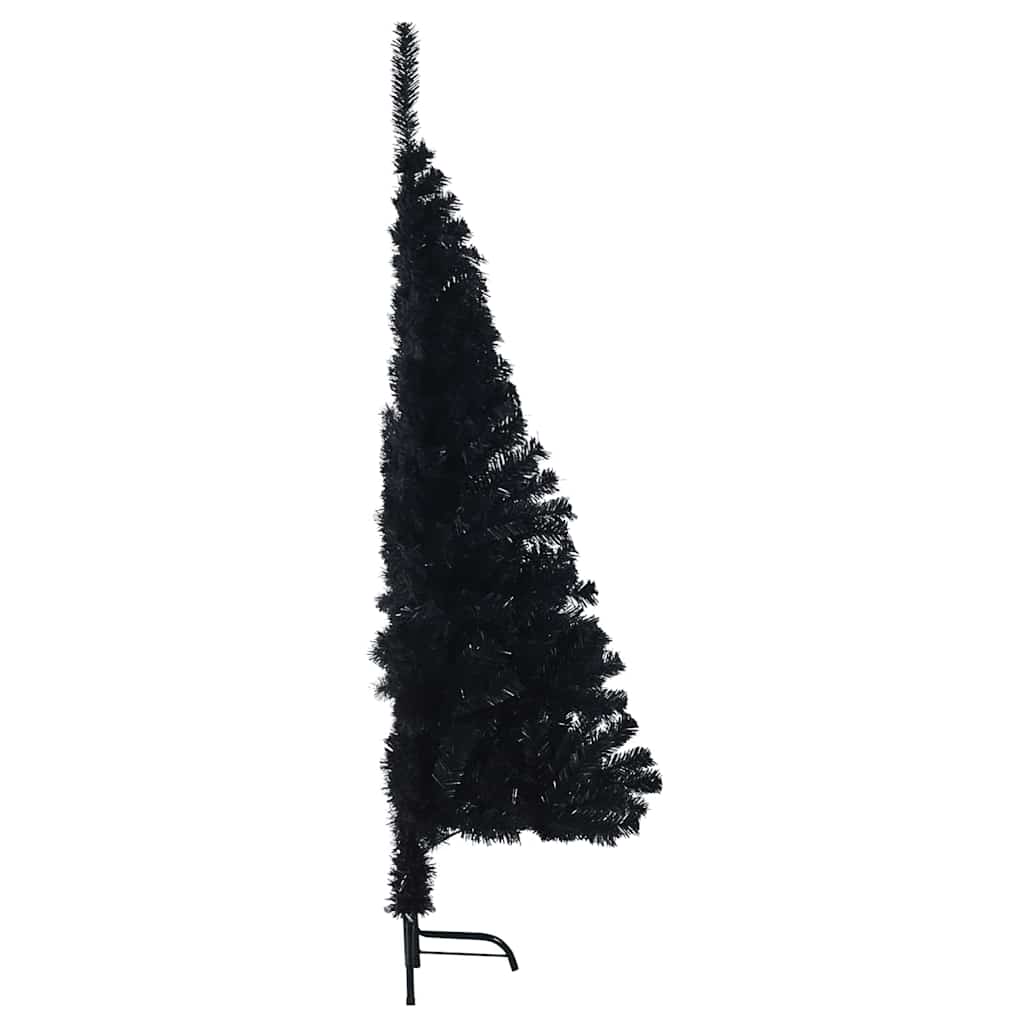 Árbol de Navidad Artificial Preiluminado Negro 120 cm PVC