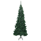 Árbol de Navidad Artificial de Esquina Verde 180 cm PVC y Metal
