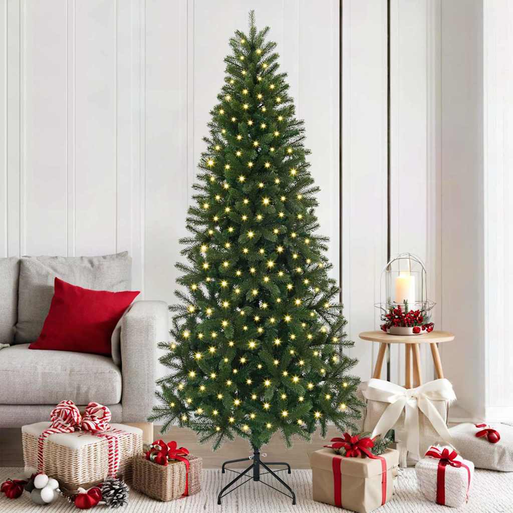 Árbol de Navidad artificial con 300 LED Verde 180 cm PE y PVC
