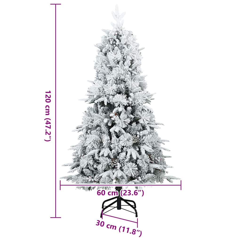 Árbol de Navidad artificial con ramas articuladas 120 cm