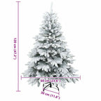 Árbol de Navidad artificial con 150 LED 120 cm PE y PVC