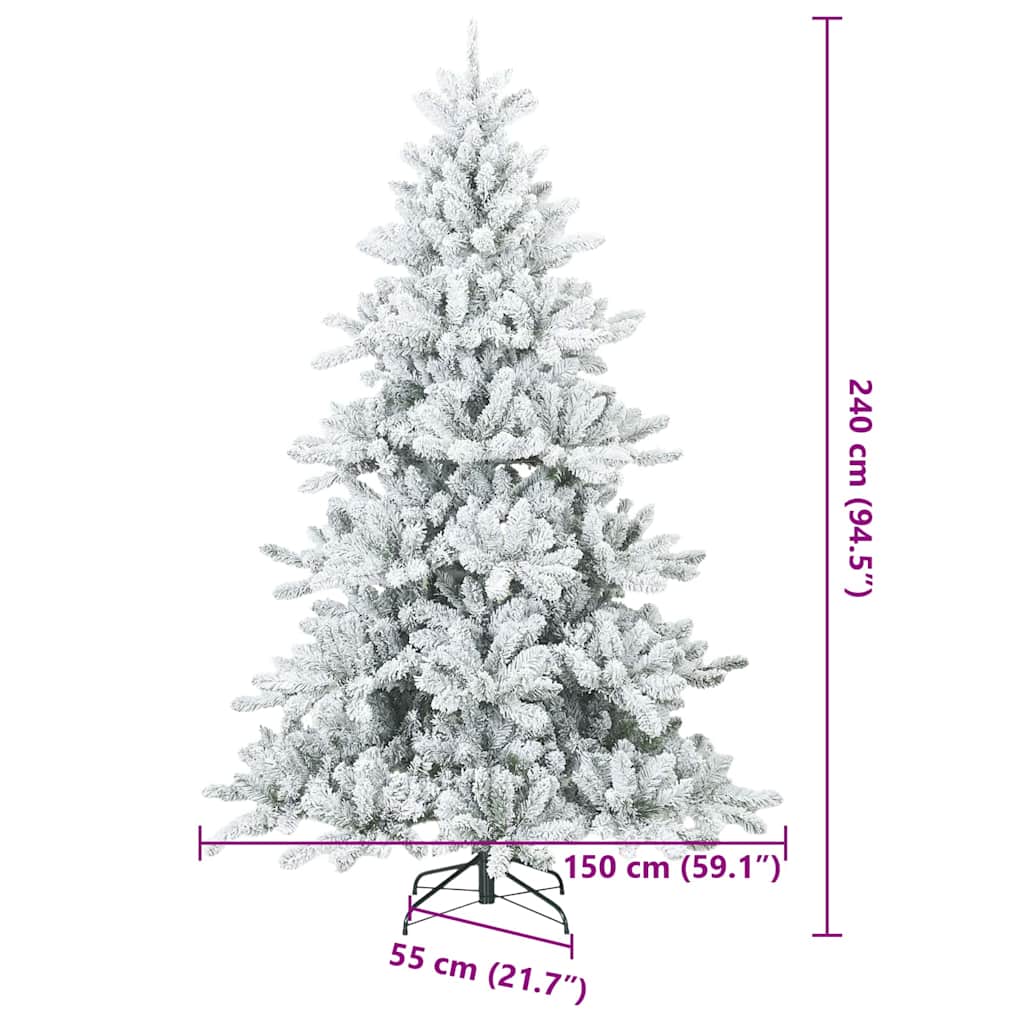 Árbol de Navidad artificial con ramas articuladas 240 cm