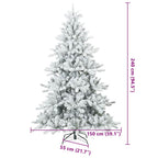 Árbol de Navidad artificial con ramas articuladas 240 cm