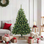 Árbol de Navidad artificial con 150 LED Verde 120 cm PE y PVC
