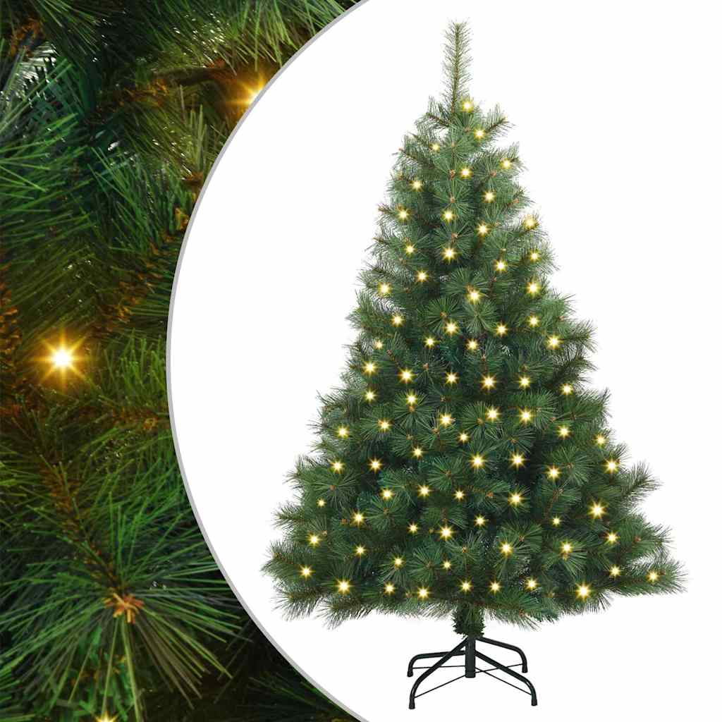 Árbol de Navidad artificial con 150 LED Verde 120 cm PE y PVC