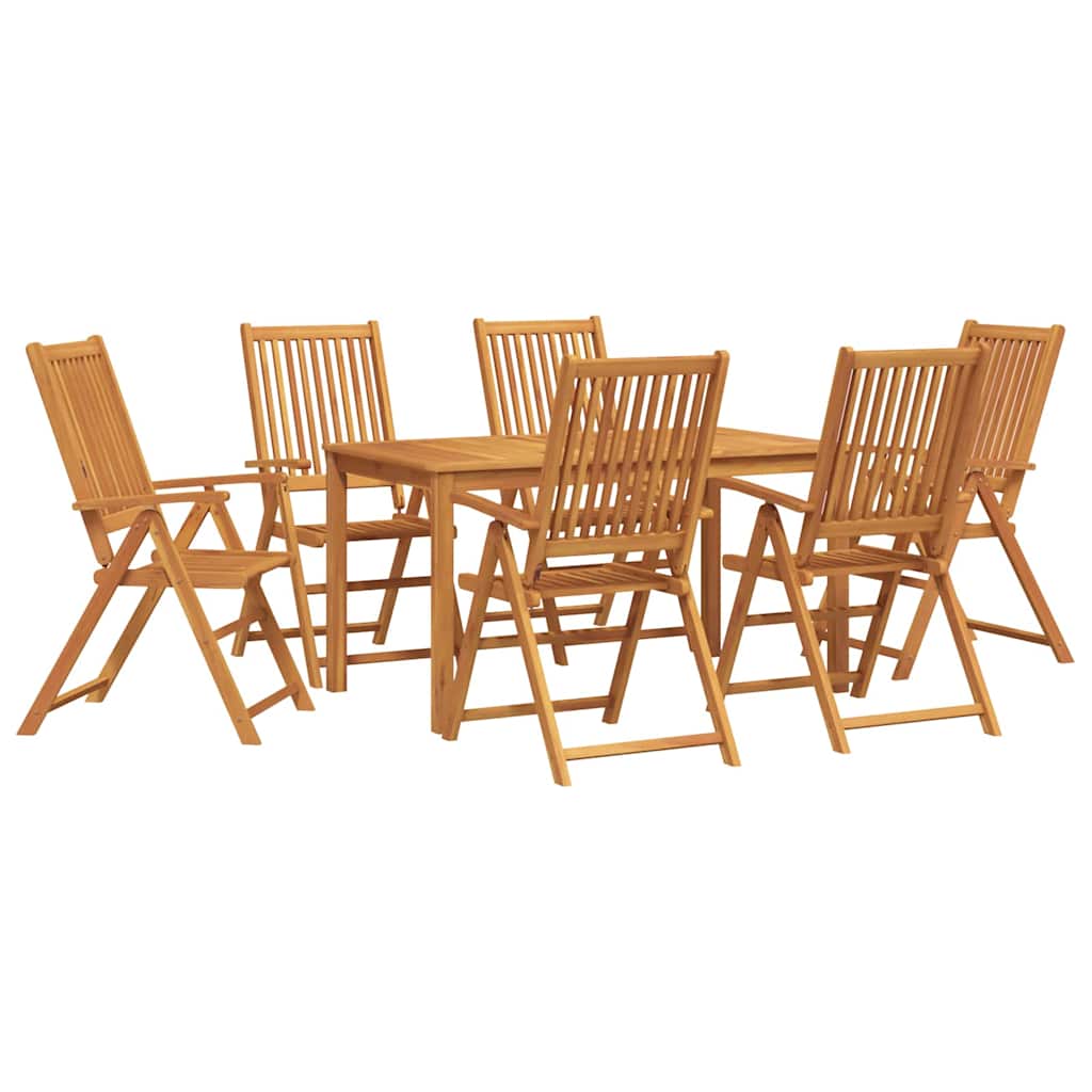 Conjunto de Comedor de Jardín Plegable 7 pcs Marrón