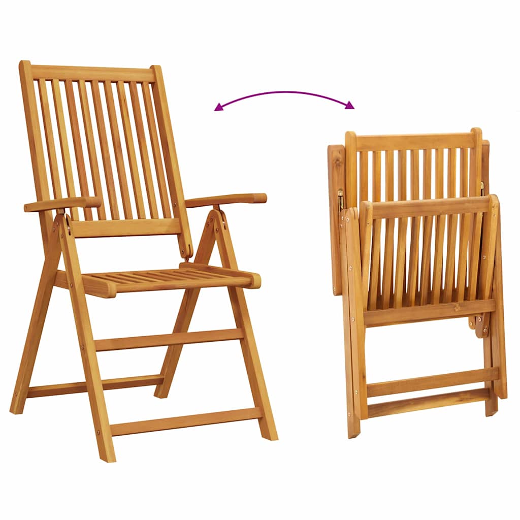 Conjunto de Comedor de Jardín Plegable 7 pcs Marrón