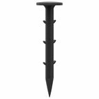 Estacas para el suelo 100 pcs Negro Ø3 x 11 cm Plástico