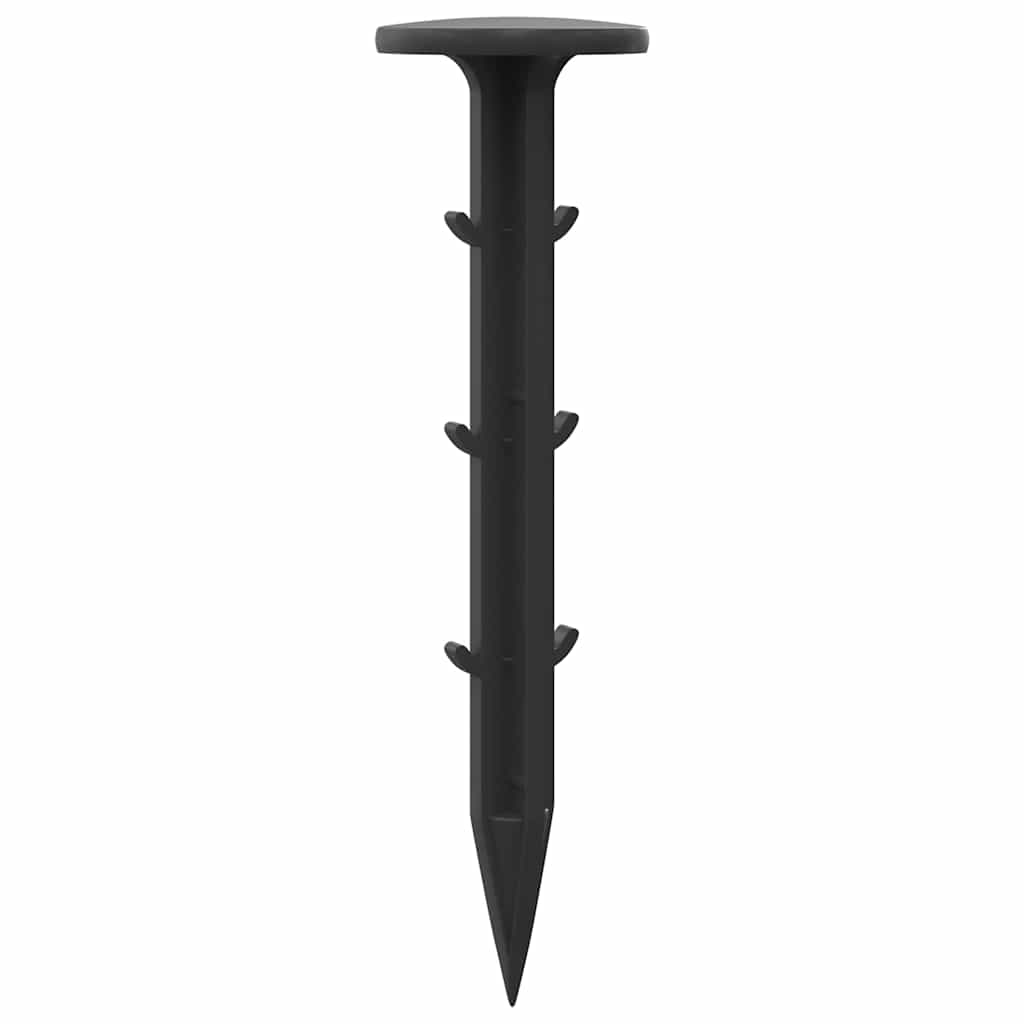 Estacas para el suelo 100 pcs Negro Ø3 x 11 cm Plástico