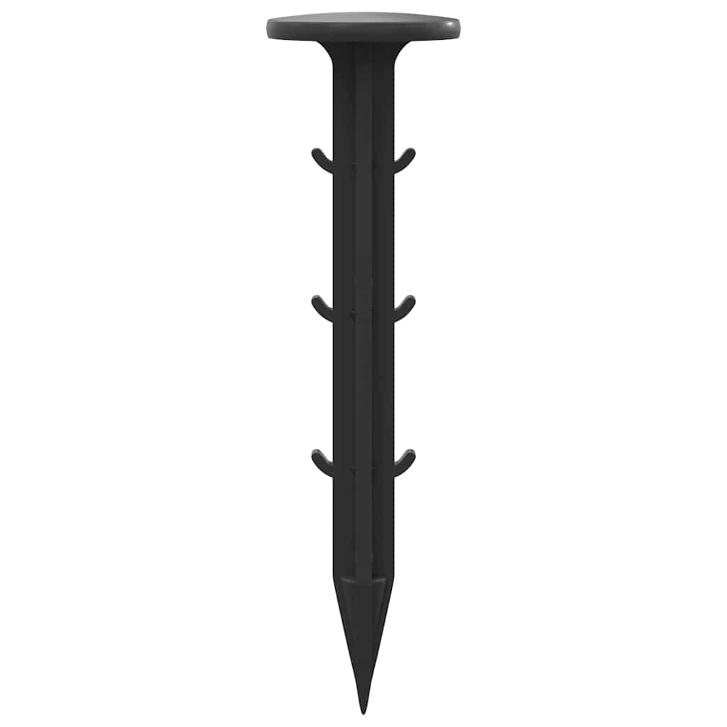 Estacas para el suelo 100 pcs Negro Ø3 x 11 cm Plástico
