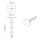 Estacas para el suelo 100 pcs Negro Ø3 x 11 cm Plástico