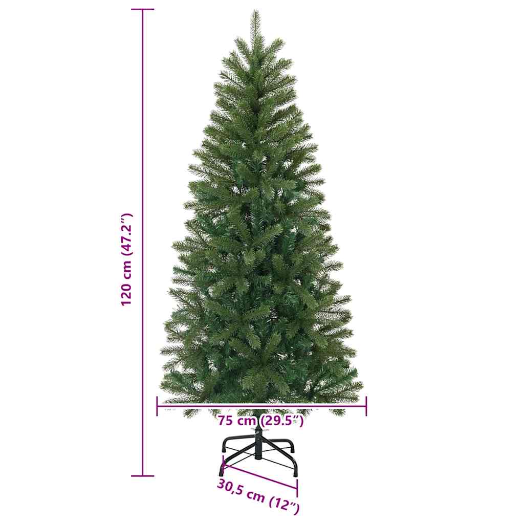 Árbol de Navidad artificial Verde 120 cm PVC, PE y acero