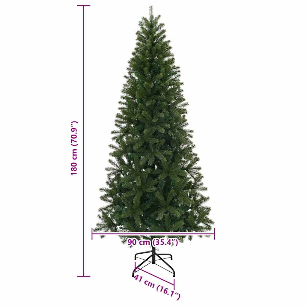 Árbol de Navidad artificial Verde 180 cm PVC, PE y acero