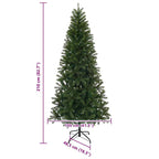 Árbol de Navidad artificial Verde 210 cm PVC, PE y acero