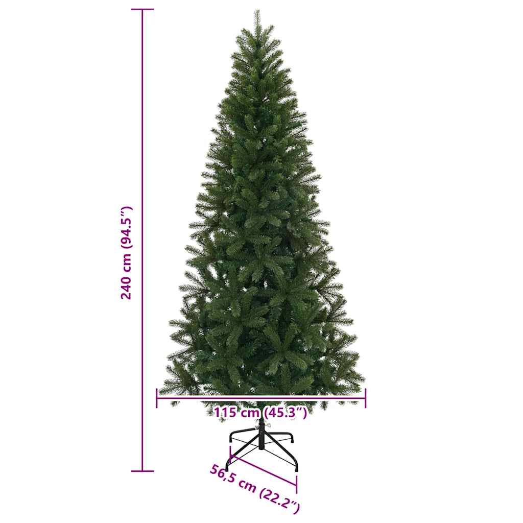 Árbol de Navidad artificial Verde 240 cm PVC, PE y acero