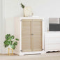 Puerta de Armario 2 pcs Natural 140,5 x 2,1 x 39,5 cm