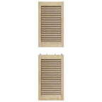 Puerta de Armario 2 pcs Natural 140,5 x 2,1 x 39,5 cm