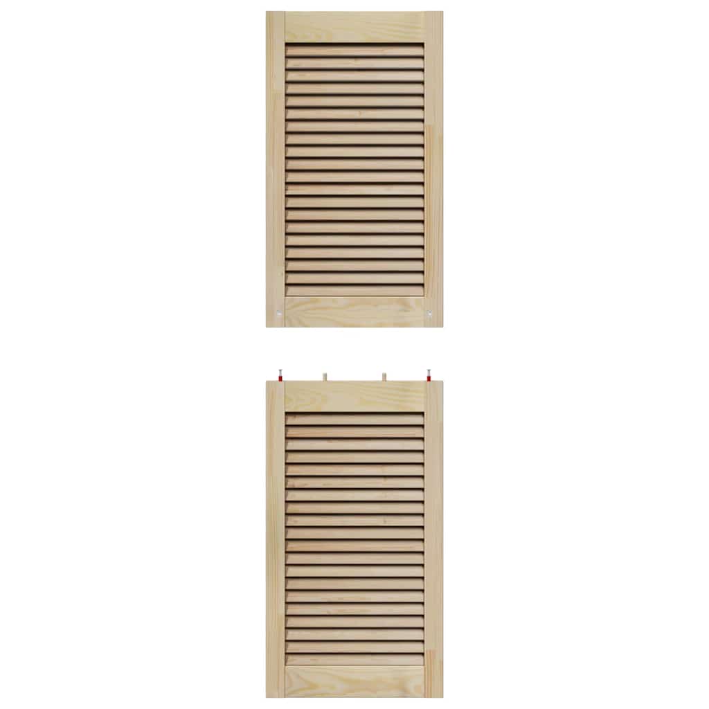 Puerta de Armario 2 pcs Natural 140,5 x 2,1 x 39,5 cm