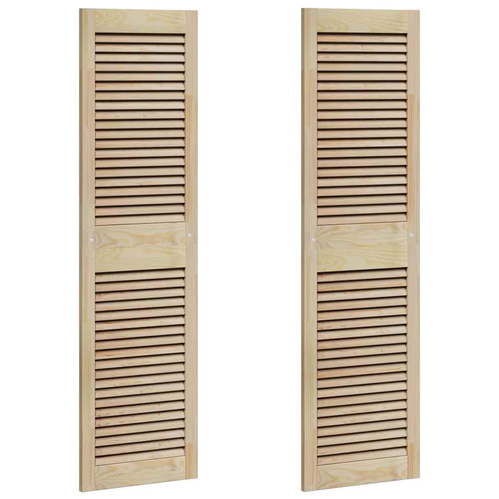 Puerta de Armario 2 pcs Natural 140,5 x 2,1 x 39,5 cm