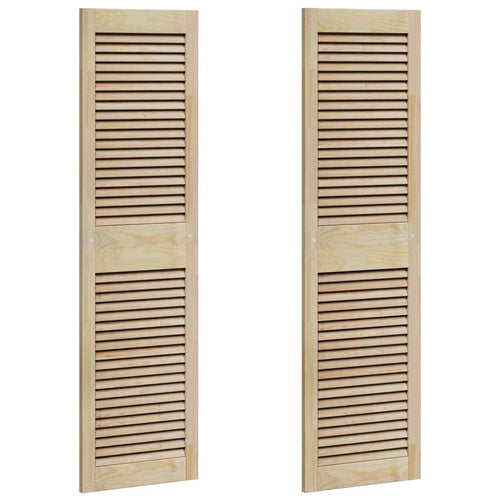 Puerta de Armario 2 pcs Natural 140,5 x 2,1 x 39,5 cm