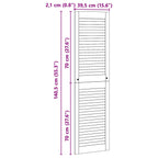 Puerta de Armario 2 pcs Natural 140,5 x 2,1 x 39,5 cm