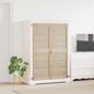 Puerta de Armario 2 pcs Natural 140,5 x 2,1 x 39,5 cm