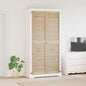 Puerta de Armario 2 pcs Natural 140,5 x 2,1 x 39,5 cm