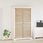 Puerta de Armario 2 pcs Natural 140,5 x 2,1 x 39,5 cm