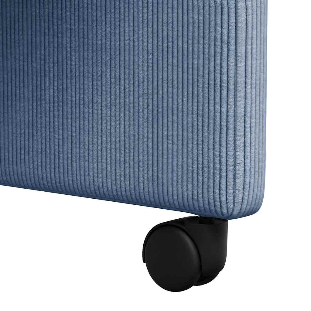 Sillas de Comedor con Ruedas 2 pcs Azul 57 x 66 x 94 cm