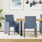 Cadeiras de Jantar com Rodas 2 unidades Azul 57 x 66 x 94 cm