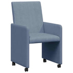 Sillas de Comedor con Ruedas 2 pcs Azul 57 x 66 x 94 cm
