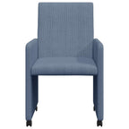 Sillas de Comedor con Ruedas 2 pcs Azul 57 x 66 x 94 cm