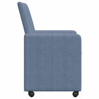 Sillas de Comedor con Ruedas 2 pcs Azul 57 x 66 x 94 cm