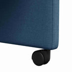Sillas de Comedor con Ruedas 2 pcs Azul 57 x 66 x 94 cm tela