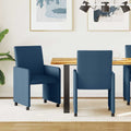 Sillas de Comedor con Ruedas 2 pcs Azul 57 x 66 x 94 cm tela