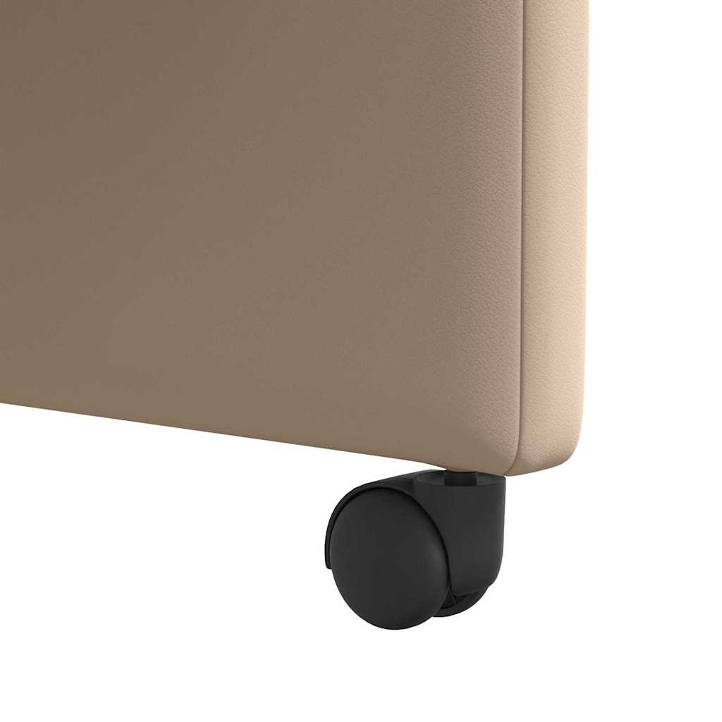 Sillas de Comedor con Ruedas 2 pcs Capuchino 57 x 66 x 94 cm
