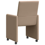 Sillas de Comedor con Ruedas 2 pcs Capuchino 57 x 66 x 94 cm
