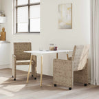 Sillas de Comedor con Ruedas 2 pcs Gris claro 57 x 66 x 94 cm