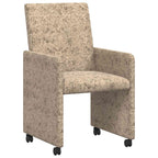 Sillas de Comedor con Ruedas 2 pcs Gris claro 57 x 66 x 94 cm