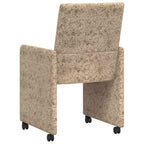 Sillas de Comedor con Ruedas 2 pcs Gris claro 57 x 66 x 94 cm